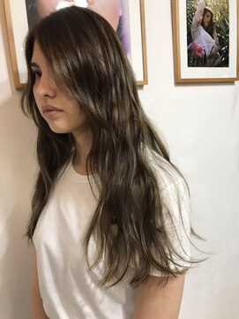 メロウ(MELLOW) カーキＡshハイライト#クラシカルモード3Dカラーフェザーロング