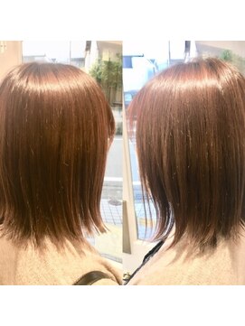 ディーリンク 南橋本店(HAIR MAKE DLINK) 外跳ね切りっぱなしナチュラルブラウン