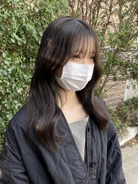 サンバイセライロ 千葉(SAN. by celilo) 韓国レイヤーカット×カーキベージュ【佐藤詩門】