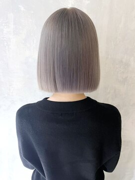 アルバム 渋谷パルコ(ALBUM) シルバーボブ_チェリーブラウンフェミニンロング_ba375073