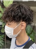 ツイストスパイラルパーマ刈り上げツーブロックメンズパーマ