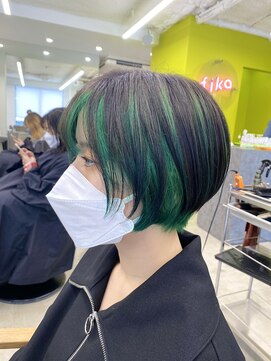 フィカ(fika) fika ショートスタイル　インナーグリーン