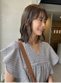 ブリーチなしワンカラーオリーブベージュ透明感カラー/今枝