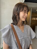 ヘアー アイス ルーチェ(HAIR ICI LUCE) ブリーチなしワンカラーオリーブベージュ透明感カラー/今枝