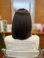 ピールアーク(peal ark)&nbsp;大人美人外ハネボブショコラアッシュ前髪小顔カットモテ髪