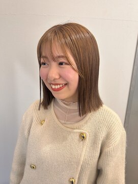 ガーランド (Garland) 切りっぱなしロブ/マロンベージュ/前髪/原宿神宮前