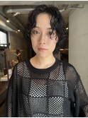 前髪なしパーマ_ウルフパーマ_黒髪パーマ_レイヤーパーマ