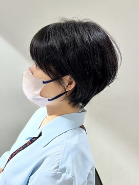 リットバイディア 茅ヶ崎(Lit by diar) マッシュショート丸みショートショートボブ前髪あり30代40代50代