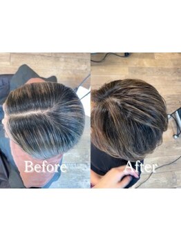 白髪ぼかしや明るい白髪染めにも対応可能です。いつまでも若々しく髪色を楽しんでいただけるサロンです