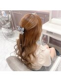 ハーフアップ