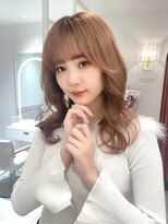 ミシェリー 新宿店(misherry)&nbsp;小顔黒髪ネビージュブルーカラーオージュア艶々姫カットレイヤー