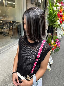キング(K!ng) 縮毛矯正髪質改善ハイライトレイヤーカット枚方美容室エクステ