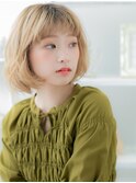外国人風ハイトーンカラーゆるふわ小顔ボブh3上尾10代20代30代