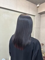 ファビ 渋谷(Fab)&nbsp;くびれヘア/暗めカラー/アプリコットオレンジ/縮毛矯正