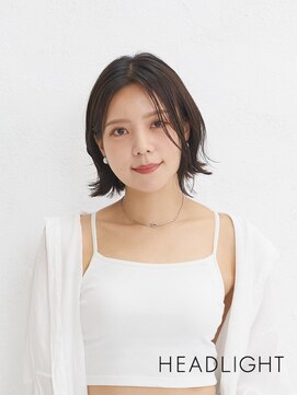 フローレス バイ ヘッドライト 三鷹店(hair flores by HEADLIGHT) ミディアムレイヤーウルフボブレイヤーココアベージュ小顔黒髪