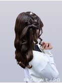 【推し活ヘア】リボンハーフアップ