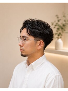 ポレポレハッピーヘアワーク POREPORE HAPPY HAIR WORKの写真/【国立谷保】Waxナシでもキマる骨格補正と似合わせのカット術。デキる/モテるを叶えるスマートMen'sに！
