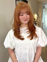 ニコフクオカヘアーメイク(NIKO Fukuoka Hair Make)&nbsp;【NIKO】ロングレイヤー.ハッシュカット.ベージュ.ケアブリーチ