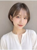 マッシュショート/ショートボブ/大人ショート/ミントベージュ
