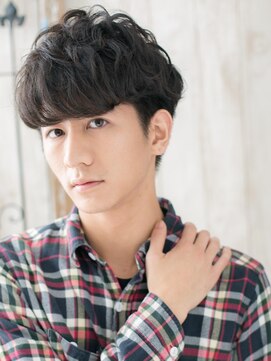 トニーアンドガイ メン 与野駅前店(TONI&GUY MEN) 学生ブラック爽やか波打ちパーマ刈り上げ韓国マッシュ与野l