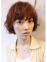 ブーケ(BOUQUET)&nbsp;「BOUQUET」外苑前　ルーズパーマのラフカールな質感ボブ
