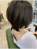 【アフロート添田】お客様スタイル バッサリくびれボブ