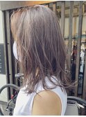 【aura】カラースタイル カーキグレージュ