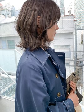 ヌード(nude) 【nude仲井】切りっぱなしボブ/プラチナグレージュ