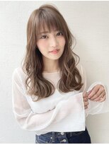 オーロ 西大寺店(ORO)&nbsp;ショコラブラウンベージュのふんわりセミロング