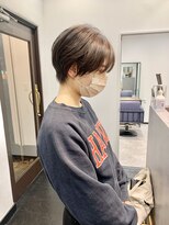 アルコイリスバイドールヘアー(ARCOIRIS by Dollhair)&nbsp;ミストバングくびれヘアぶつ切りボブブルーグレージュ冬カラー