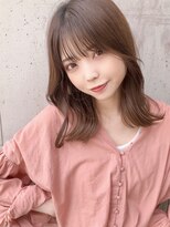 リコバイアフロート(riko by afloat)&nbsp;韓国ヘア/くびれミディアム/くびれヘア/ベージュカラー