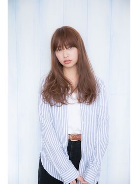 ロット 横浜店(lot) ワイドバングフェミニンロング×美髪メルティカラー[横浜]