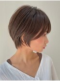30代40代大人女性/前髪ありショートボブ/ショートヘア/髪質改善
