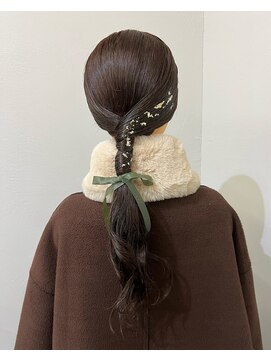 ロットアニバース(lott annibirth) 【髪質改善】金箔リボンタイトヘア@mutsumi