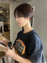 ソイリウム 下北沢(soi rium)&nbsp;ハンサムショート_前髪なし_マッシュショート_オリーブベージュ