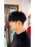 波巻きパーマ　波巻きスパイラル　ツーブロック　長崎