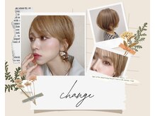 透明感のあるカラーに、カットは顔回りは勿論、似合うイメージに