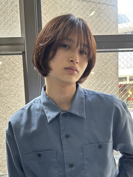 メゾンアクア 表参道(Maison ACQUA) =メンズボブ/ダークアッシュ/ニュアンスパーマ／メンズウルフ