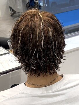 オーシャントーキョー 仙台(OCEAN TOKYO) サーフカールブラウンウルフツーブロックスパイラル波巻き