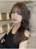☆外ハネくびれヘア 透明感ショコラブラウン 顔周りカット☆