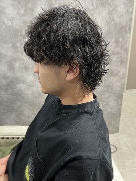 コアークリップ 緑町店(CORE CLIP) 波巻きパーマ×マッシュウルフ