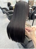 韓国 くびれロング レイヤー ワンホンヘア 小顔前髪