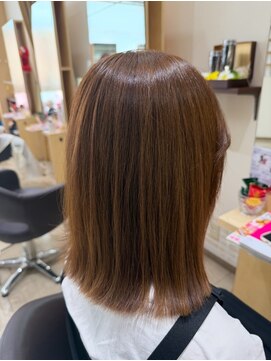 デザイニングヘアードゥ(designing hair Deux) 切りっぱなしミディアムボブ　【切りっぱなしボブ/ミディアム】