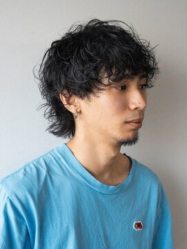 マール 矢場町(MARL) メンズシャドウパーママッシュウルフショート