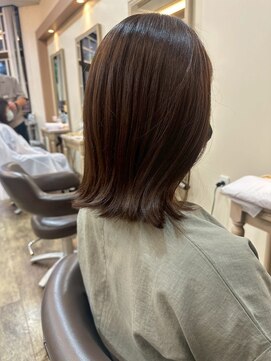 髪質改善/顔周りレイヤーカット/グレージュ[千葉/千葉駅]