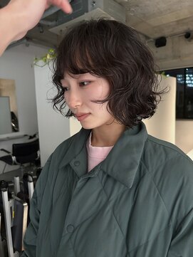 フィルムス 表参道(FILMS) ミニボブレイヤー/レイヤーカット/ウォームベージュ/前髪/表参道