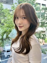 アンセンス バイ モードケイズ(ANSENS by Mode K's)&nbsp;大人の透け感　ロングレイヤースタイル