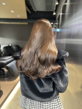 ペレ 原宿(PELE) ダークパープルナチュラルショート夏のヘアアレンジ原宿