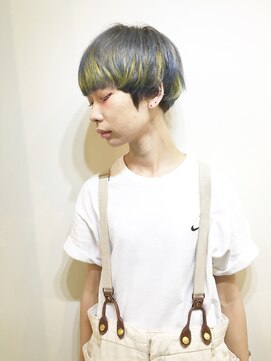 コンパス(COMPASS) イエロー&グレイグラデーション