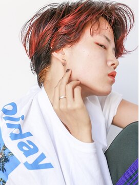 テトヘアー(teto hair) short［赤髪・ポイントカラー］